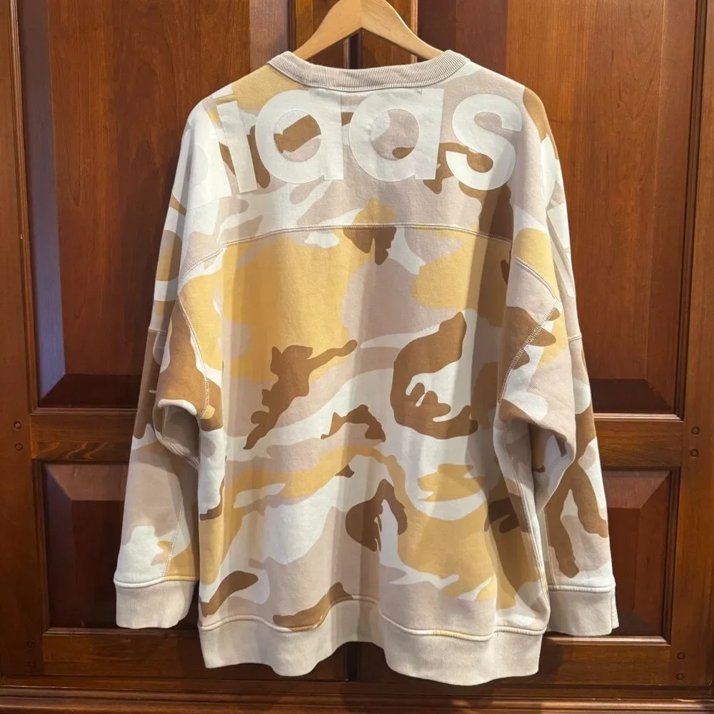 Adidas Originals R.Y.V. Brown Beige Camouflage Crewneck Sweatshirt Men's 2XL
